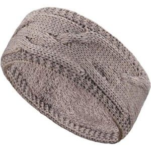 Womens Chic Cold Weather Enhanced Warm Fleece Lined Crochet Knit Stretchy